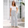 imageGRACE KARIN Womens Wide Leg Pants 2025 High Waist Adjustable Pleated Trousers Business Casual PantsGrey