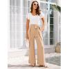 imageGRACE KARIN Womens Wide Leg Pants 2025 High Waist Adjustable Pleated Trousers Business Casual PantsKhaki