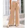 imageGRACE KARIN Womens Wide Leg Pants 2025 High Waist Adjustable Pleated Trousers Business Casual PantsKhaki