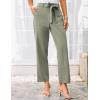 imageGRACE KARIN Womens Work Pants Stylish Stretchy Cropped Casual Pencil Pant 2025 Green L