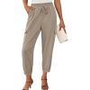imageGRACE KARIN Womens Casual Cargo Pants Lightweight Hiking Joggers High Waisted Fashion Outfits Pants with PocketsKhaki
