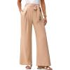 imageGRACE KARIN Womens Wide Leg Pants 2025 High Waist Adjustable Pleated Trousers Business Casual PantsKhaki