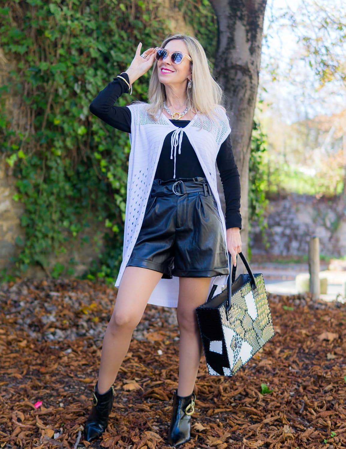 imageGRACE KARIN Womens Summer Sleeveless Cardigan Vest Lightweight Crochet Cardigan Casual Tie Front Beach Kimono CardigansWhite