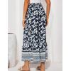 imageGRACE KARIN Womens 2025 Summer Wide Leg Palazzo Pants Elastic High Waisted Boho Casual Flowy Beach Pants with PocketsNavy Floral