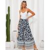 imageGRACE KARIN Womens 2025 Summer Wide Leg Palazzo Pants Elastic High Waisted Boho Casual Flowy Beach Pants with PocketsNavy Floral