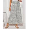imageGRACE KARIN Womens 2025 Summer Wide Leg Palazzo Pants Elastic High Waisted Boho Casual Flowy Beach Pants with PocketsWhite Floral