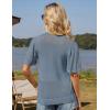 imageGRACE KARIN Womens Cardigan 2025 Lightweight Summer Short Ruffle Sleeve Button Down V Neck Casual Crochet CardiganGrey Blue