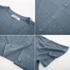 imageGRACE KARIN Womens Cardigan 2025 Lightweight Summer Short Ruffle Sleeve Button Down V Neck Casual Crochet CardiganGrey Blue
