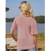 imageGRACE KARIN Womens Cardigan 2025 Lightweight Summer Short Ruffle Sleeve Button Down V Neck Casual Crochet CardiganPink
