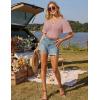 imageGRACE KARIN Womens Cardigan 2025 Lightweight Summer Short Ruffle Sleeve Button Down V Neck Casual Crochet CardiganPink