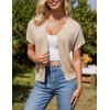 imageGRACE KARIN Womens Lightweight Summer Cardigan Sweater V Neck Button Down Open Front Crochet Knit Cropped Bolero ShrugsApricot
