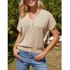 imageGRACE KARIN Womens Lightweight Summer Cardigan Sweater V Neck Button Down Open Front Crochet Knit Cropped Bolero ShrugsApricot