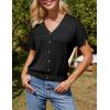 imageGRACE KARIN Womens Lightweight Summer Cardigan Sweater V Neck Button Down Open Front Crochet Knit Cropped Bolero ShrugsBlack