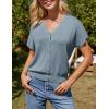 imageGRACE KARIN Womens Lightweight Summer Cardigan Sweater V Neck Button Down Open Front Crochet Knit Cropped Bolero ShrugsBlue
