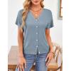 imageGRACE KARIN Womens Lightweight Summer Cardigan Sweater V Neck Button Down Open Front Crochet Knit Cropped Bolero ShrugsBlue