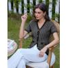 imageGRACE KARIN Womens Summer Cardigan Sweater 2025 Button Down Short Sleeve Cropped Lightweight V Neck Elegant Tweed TopsBlack