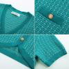 imageGRACE KARIN Womens Summer Cardigan Sweater 2025 Button Down Short Sleeve Cropped Lightweight V Neck Elegant Tweed TopsPeacock Blue