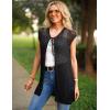 imageGRACE KARIN Womens Summer Sleeveless Cardigan Vest Lightweight Crochet Cardigan Casual Tie Front Beach Kimono CardigansBlack