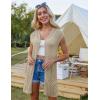 imageGRACE KARIN Womens Summer Sleeveless Cardigan Vest Lightweight Crochet Cardigan Casual Tie Front Beach Kimono CardigansKhaki