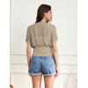 imageGRACE KARIN 2025 Women Short Sleeve Crochet Cardigan Summer Draped VNeck Bolero Shrug Sweater Hollow Out Beach Cover UpBeige