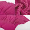 imageGRACE KARIN 2025 Women Short Sleeve Crochet Cardigan Summer Draped VNeck Bolero Shrug Sweater Hollow Out Beach Cover UpHot Pink
