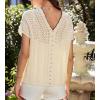 imageGRACE KARIN 2025 Womens Summer Lightweight Cardigan Sweater Crochet Short Sleeve Open Front Beach Knit Shrug OutwearApricot