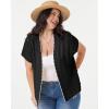 imageGRACE KARIN 2025 Womens Summer Lightweight Cardigan Sweater Crochet Short Sleeve Open Front Beach Knit Shrug OutwearBlack