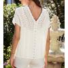 imageGRACE KARIN 2025 Womens Summer Lightweight Cardigan Sweater Crochet Short Sleeve Open Front Beach Knit Shrug OutwearWhite