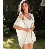 imageGRACE KARIN 2025 Womens Summer Lightweight Cardigan Sweater Crochet Short Sleeve Open Front Beach Knit Shrug OutwearWhite