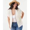 imageGRACE KARIN 2025 Womens Summer Lightweight Cardigan Sweater Crochet Short Sleeve Open Front Beach Knit Shrug OutwearWhite