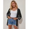 imageGRACE KARIN Boho Kimono Cardigans 34 Sleeve Shrugs 2025 Fashion Beach Cover Ups Vacation Outfits Spring SummerBlack