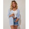 imageGRACE KARIN Boho Kimono Cardigans 34 Sleeve Shrugs 2025 Fashion Beach Cover Ups Vacation Outfits Spring SummerLight Blue