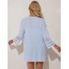 imageGRACE KARIN Boho Kimono Cardigans 34 Sleeve Shrugs 2025 Fashion Beach Cover Ups Vacation Outfits Spring SummerLight Blue
