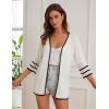 imageGRACE KARIN Boho Kimono Cardigans 34 Sleeve Shrugs 2025 Fashion Beach Cover Ups Vacation Outfits Spring SummerOffwhite