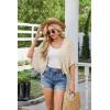 imageGRACE KARIN Womens Crochet Summer Cardigan Shrug 2025 Lightweight Open Front Hollowout Batwing Cardigan Sweater OutwearApricot