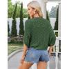 imageGRACE KARIN Womens Crochet Summer Cardigan Shrug 2025 Lightweight Open Front Hollowout Batwing Cardigan Sweater OutwearArmy Green