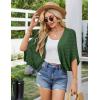imageGRACE KARIN Womens Crochet Summer Cardigan Shrug 2025 Lightweight Open Front Hollowout Batwing Cardigan Sweater OutwearArmy Green