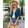 imageGRACE KARIN Womens Crochet Summer Cardigan Shrug 2025 Lightweight Open Front Hollowout Batwing Cardigan Sweater OutwearDark Blue
