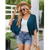imageGRACE KARIN Womens Crochet Summer Cardigan Shrug 2025 Lightweight Open Front Hollowout Batwing Cardigan Sweater OutwearDark Blue