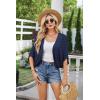 imageGRACE KARIN Womens Crochet Summer Cardigan Shrug 2025 Lightweight Open Front Hollowout Batwing Cardigan Sweater OutwearNavy Blue