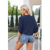 imageGRACE KARIN Womens Crochet Summer Cardigan Shrug 2025 Lightweight Open Front Hollowout Batwing Cardigan Sweater OutwearNavy Blue
