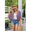 imageGRACE KARIN Womens Crochet Summer Cardigan Shrug 2025 Lightweight Open Front Hollowout Batwing Cardigan Sweater OutwearPurple