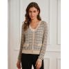 imageGRACE KARIN 2025 Womens Summer Cardigans Sweaters VNeck Long Sleeve Button Down Lightweight Knit CardiganApricot Navy