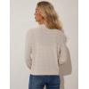 imageGRACE KARIN 2025 Womens Summer Cardigans Sweaters VNeck Long Sleeve Button Down Lightweight Knit CardiganApricot White