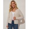 imageGRACE KARIN 2025 Womens Summer Cardigans Sweaters VNeck Long Sleeve Button Down Lightweight Knit CardiganApricot White