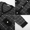 imageGRACE KARIN 2025 Womens Summer Cardigans Sweaters VNeck Long Sleeve Button Down Lightweight Knit CardiganBlack White
