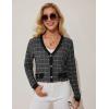 imageGRACE KARIN 2025 Womens Summer Cardigans Sweaters VNeck Long Sleeve Button Down Lightweight Knit CardiganBlack White