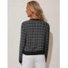 imageGRACE KARIN 2025 Womens Summer Cardigans Sweaters VNeck Long Sleeve Button Down Lightweight Knit CardiganBlack White