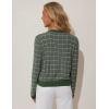 imageGRACE KARIN 2025 Womens Summer Cardigans Sweaters VNeck Long Sleeve Button Down Lightweight Knit CardiganGreen White