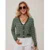 imageGRACE KARIN 2025 Womens Summer Cardigans Sweaters VNeck Long Sleeve Button Down Lightweight Knit CardiganGreen White